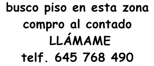 cartel busco piso en esta zona